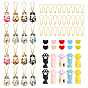 66Pcs Alloy Locking Stitch Markers, with Silicone Stopper and Iron Clips, Golden