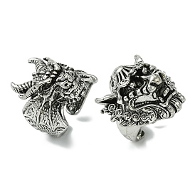 Dragon Alloy Open Cuff Rings for Men, Lead Free & Cadmium Free