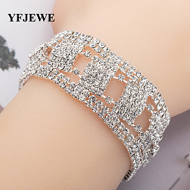 White Diamond Bracelet with Water Diamond - Fashion Jewelry, Elegant, Sparkling.