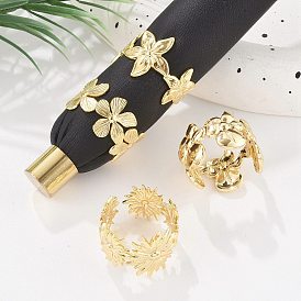 Цветочные латунные манжеты для женщин, без кадмия, без никеля и без свинца