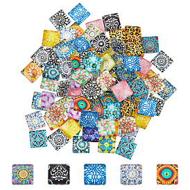 Мозаика напечатаны стеклянные кабошоны