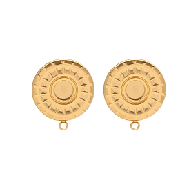 304 Выводы серьги из нержавеющей стали шпилька, плоско-круглые, ионное покрытие (ip), долговечный