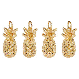 10 латунные подвески шт., с целью перехода в кольце, без кадмия и без свинца, ананас