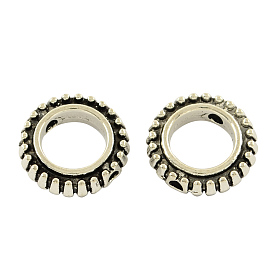 Тибетском стиле сплава кольцевые браслетов, без кадмия и без свинца, 13x3 мм, отверстие : 1.5 мм