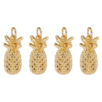 10 латунные подвески шт., с целью перехода в кольце, без кадмия и без свинца, ананас