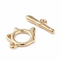 Eco-friendly Brass Toggle Clasps, Cadmium Free & Lead Free, Long-Lasting Plated, Teapot-shaped