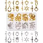 Tibetan Style Alloy Toggle Clasps, Mixed Shapes