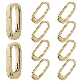 10шт. латунные пружинные кольца-затворы, овальные