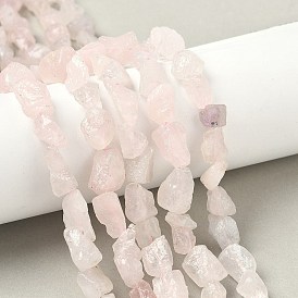 Сырой грубый натуральный розовый кварц бисер прядь, самородки