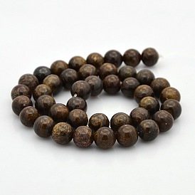 Natural Bronzite Round Beads Strands