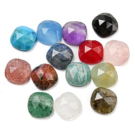 Gemstone Cabochons, Faceted Square