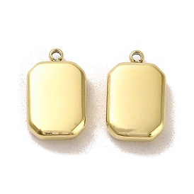 304 Stainless Steel Pendants, Octagon Charms