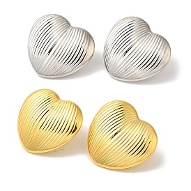 Серьги-гвоздики из латуни с реечным покрытием, без кадмия и без свинца, долговечный, сердце