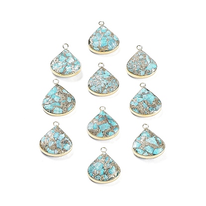 Подвески из натуральной имперской яшмы, с железной кромкой светло-золотистого цвета, слеза