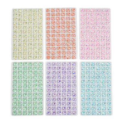 Заостренные заднее стекло горный хрусталь кабошоны, имитация турмалина, граненые, сердце