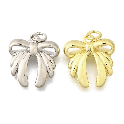Латунные подвески, бантом прелести, долговечный, с целью перехода в кольце, без свинца и без кадмия, стойки покрытие