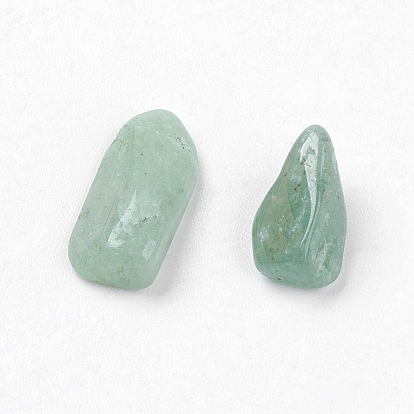 Natural Green Aventurine Beads, Tumbled Stone, No Hole/Undrilled, Chips