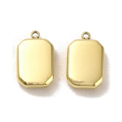 304 Stainless Steel Pendants, Octagon Charms