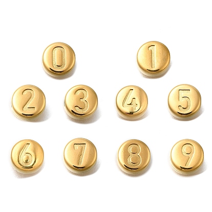 Вакуумное покрытие pvd 201 шарики из нержавеющей стали, плоские круглые с номером