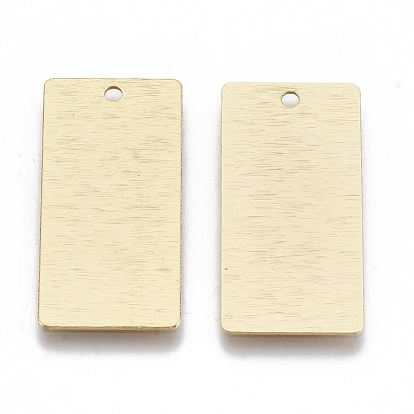 Brass Pendants, Nickel Free, Rectangle