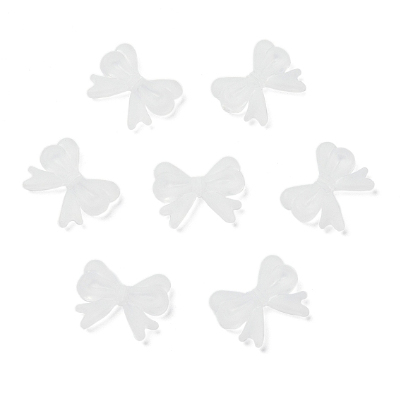 Матовые прозрачные акриловые бусины, бантом