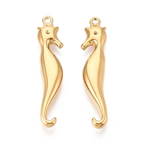 304 подвески из нержавеющей стали, очарование морского конька, ионное покрытие (ip)