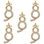 Brass Micro Pave Clear Cubic Zirconia Pendants, Long-Lasting Plated, Cat