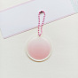 Gradient Color Plastic Keychain Blanks, with Ball Chains, Round/Heart Shape