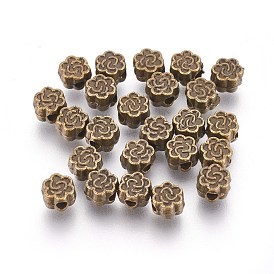 Tibetan Style Alloy Beads, Lead Free & Cadmium Free, Flower