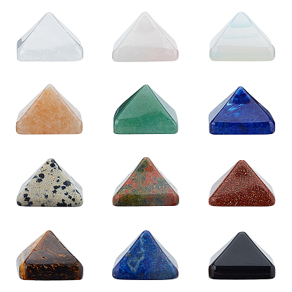 Cabochons de pierres précieuses naturelles et synthétiques de style pcs., pyramide