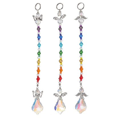 Украшение подвески из сплава ангела и стекла, 7 цвета бусины ловцы солнца сад наружное украшение