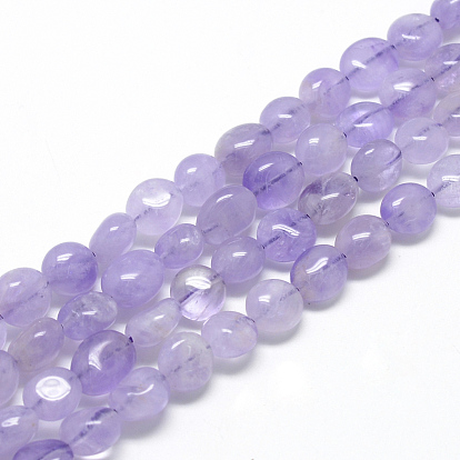 Natural Amethyst Beads Strands, Oval