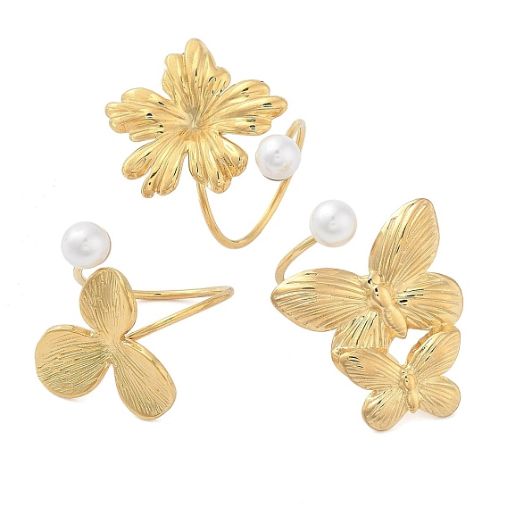 304 кольца из нержавеющей стали, с имитацией жемчуга