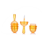 Bouteille de brillant à lèvres vide en plastique abs transparent en forme de ruche, mini pot de rouge à lèvres rechargeable avec grattoir