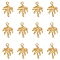 12Pcs 304 Stainless Steel Pendants, Coconut Tree Charm