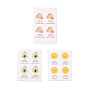 Rectangle Paper Stickers, Adhesive Label Stickers, Word with Cartoon Pattern