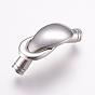 304 Stainless Steel Magnetic Clasps with Glue-in Ends, Ion Plating (IP), Smooth Surface