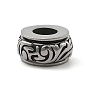 316 Surgical Stainless Steel European Beads, Large Hole Beads, Column