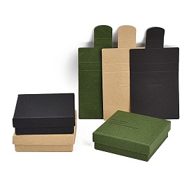 Картонные бумажные коробки для упаковки браслетов, с губкой внутри, квадрат с демонстрационной карточкой