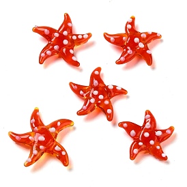 Handmade Lampwork Home Decorations, Starfish Ornaments for Gift