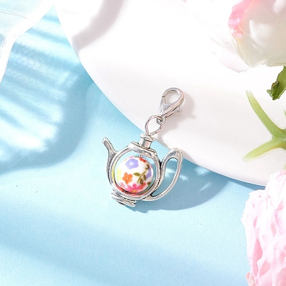 Акриловые подвесные украшения, Сплав с застежками, чайник