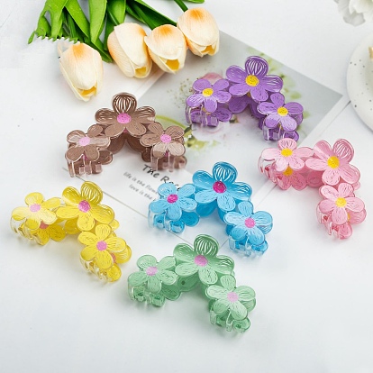 PVC Plastic Claw Hair Clips, Flower