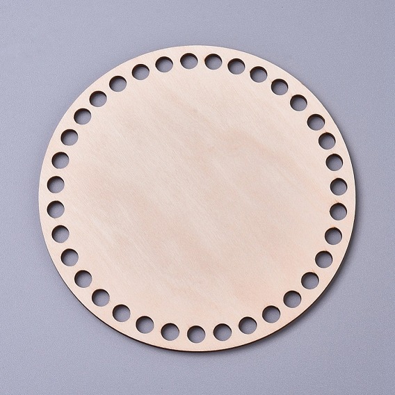 Cedar Wooden Basket Bottoms, for DIY Knitting Crochet Bag Bottom Shaper, Flat Round