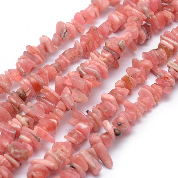 Natural Rhodochrosite Beads Strands, Grade A, Chip