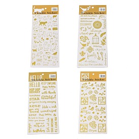 Hot Gold Foil Paper Self-Adhesive Stickers, for DIY Photo Album Diary Scrapbook Decoration