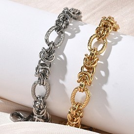 304 женские браслеты-цепочки со звеньями из нержавеющей стали, овальные