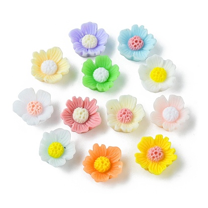 Opaque Resin Cabochons, Flower