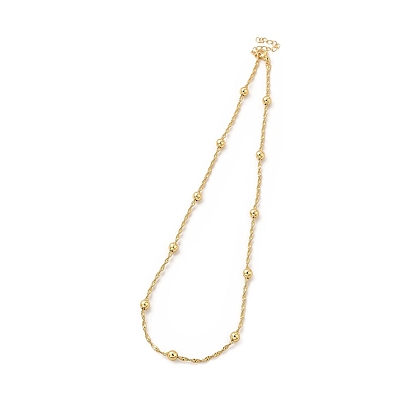 Ожерелье из латунной спутниковой цепи с реечным покрытием для женщин, без свинца и без кадмия