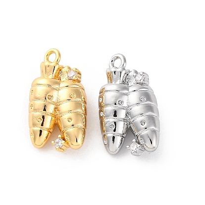 Подвески латунные горный хрусталь, без кадмия, без никеля и без свинца, морковное очарование