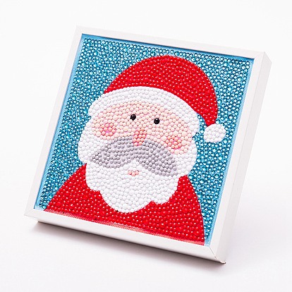 Diy Рождественская тема квадратная алмазная картина комплект, включая сумку со стразами из смолы, алмазная липкая ручка, поднос тарелка и клей глина